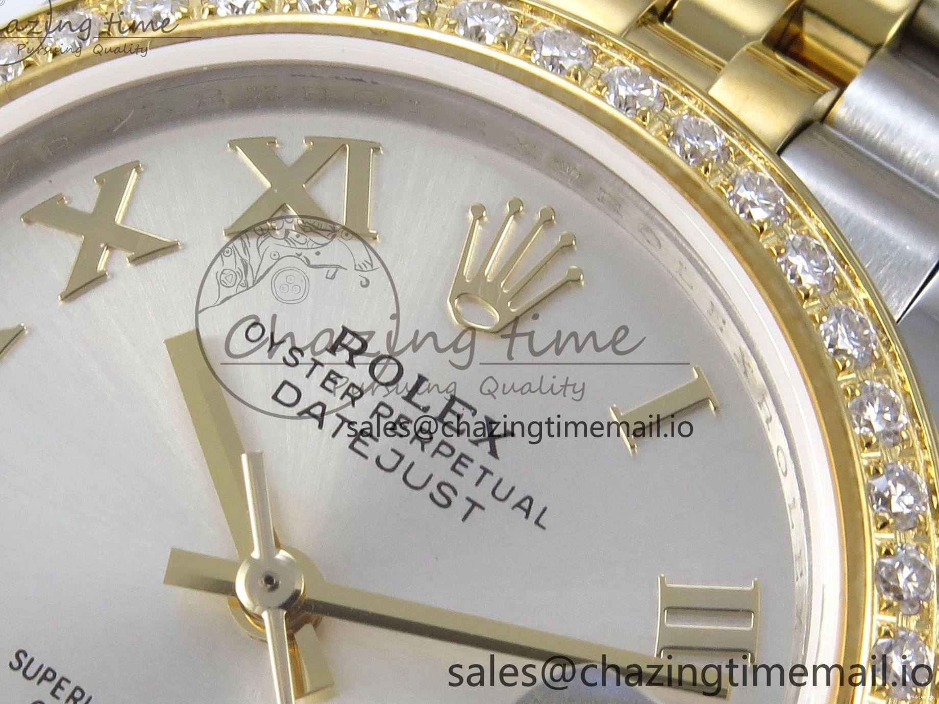 31 Best Jubilee Edition JARF 904L Silver on Bracelet DateJust SS 278383RBR YG Dial Roman Steel Diamonds HZ2236 1:1 1219